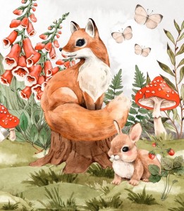 Próbka tapety forest family