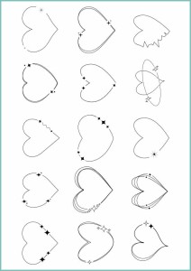 Tatuaże tymczasowe minimalistyczne serca