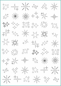 Tatuaże tymczasowe retro stars