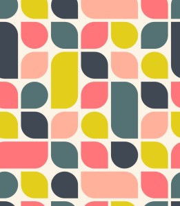 Próbka tapety retro geometric