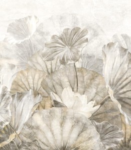 Próbka tapety lotus leaves and flowers