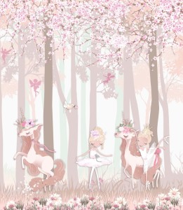 Próbka tapety kraina jednorożców