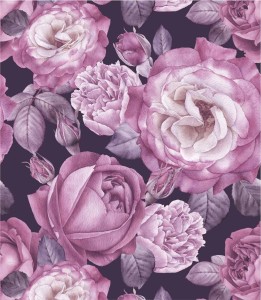 Próbka tapety róże i peonie