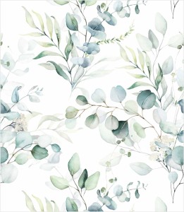 Próbka tapety kompozycja zielonych liści i gałązek