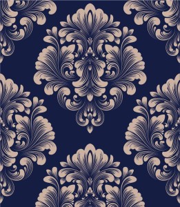 Próbka tapety wiktoriański kwiat