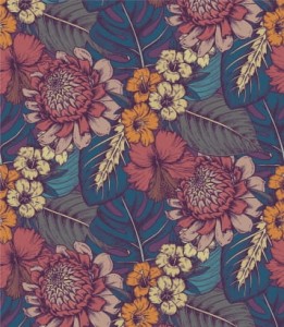 Próbka tapety kwiaty na łące