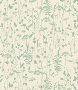 Próbka tapety polne kwiaty i zioła