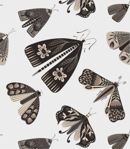 Próbka tapety wzorzyste ćmy