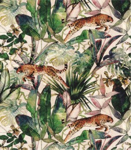 Próbka tapety jaguar w dżungli