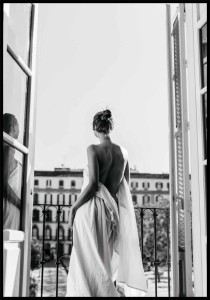 Plakat lady in window