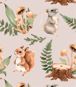 Próbka tapety grzybobranie