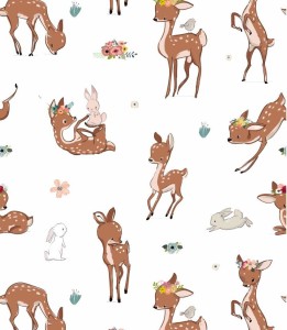 Próbka tapety jeleń i zając