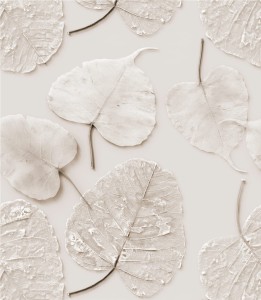 Próbka tapety przestrzenne liście