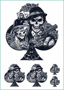 Tatuaże tymczasowe vintage chicano