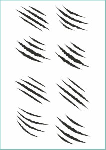 Tatuaże tymczasowe zadrapania