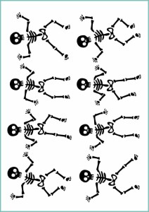 Tatuaże tymczasowe szkielety