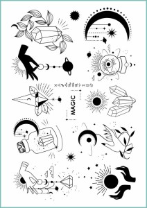 Tatuaże tymczasowe symbole magiczne i astrologiczne