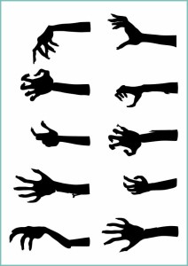 Tatuaże tymczasowe ręce zombie