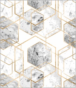 Próbka tapety marmurowe wielokąty