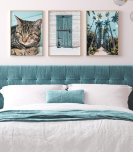 Zestaw plakatów w odcieniu turkusu