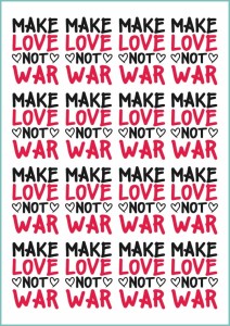 Tatuaże tymczasowe make love not war