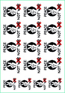 Tatuaże tymczasowe peace not war