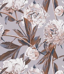 Próbka tapety vintage peonies