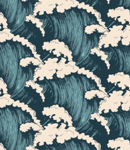 Próbka tapety wzburzone fale