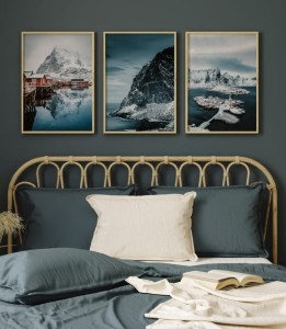 Zestaw plakatów norweska wieś