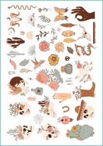 Tatuaże tymczasowe meksykańskie wzory