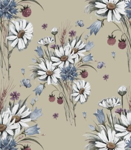 Próbka tapety letni bukiet kwiatów