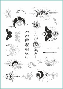 Tatuaże tymczasowe mystical set