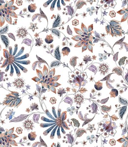 Próbka tapety kwiaty na białym tle