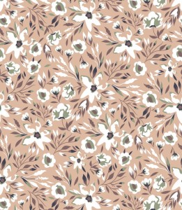 Próbka tapety flowers on beige