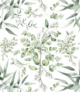 Próbka tapety liście eukaliptusa