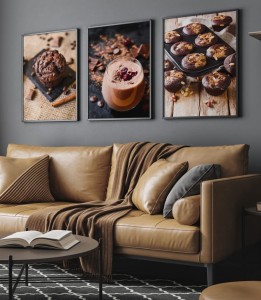 Zestaw plakatów z dodatkiem czekolady