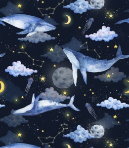 Próbka tapety whales in space