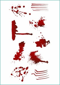 Tatuaże tymczasowe rozpryski krwi