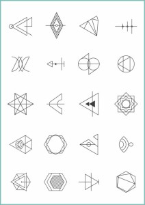 Tatuaże tymczasowe sacred geometry symbol