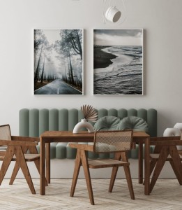 Zestaw plakatów podróż nad morze