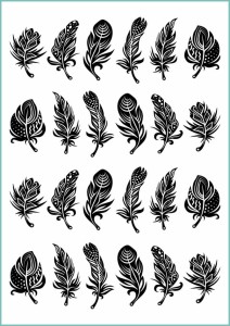 Tatuaże tymczasowe ozdobne pióra