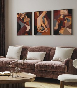 Zestaw plakatów miłość