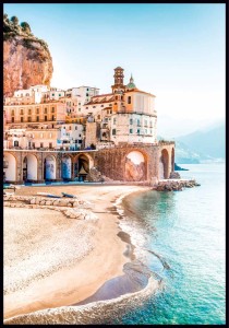 Plakat poranek w Amalfi