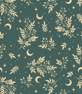 Próbka tapety rośliny i gwiazdy