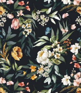 Próbka tapety kwiatowa symfonia