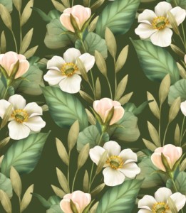 Próbka tapety kwiatowy relaks