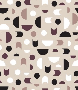 Próbka tapety półokrągłe kształty