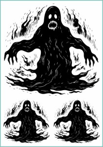 Tatuaże tymczasowe straszny duch