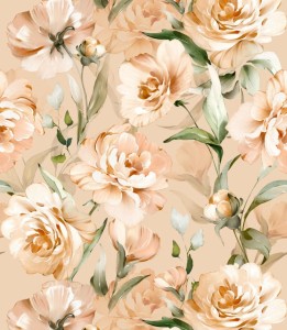 Próbka tapety garden flowers pattern