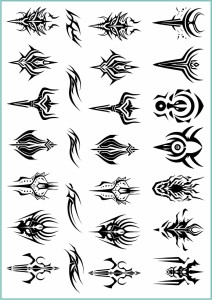 Tatuaże tymczasowe ethnic shapes in gothic style